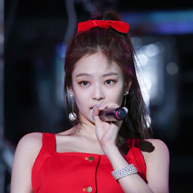 秋冬新款韩国明星jennie同款红色少女甜美丝绒蝴蝶结发圈皮筋头花