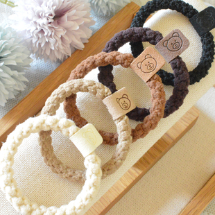 湊Dan 頭飾發(fā)圈高彈力耐用S009 可愛小熊橡皮筋女生扎頭發(fā)繩時(shí)尚