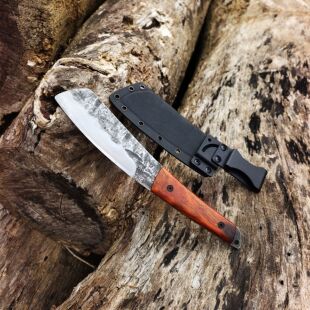 原汽车弹簧钢手工锻打户外镰刀剁骨刀高硬度柴刀登山钓鱼刀具露营