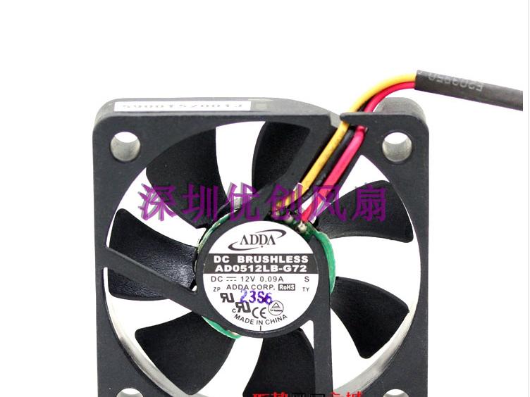 全新adda ad0512lb-g72 5010 12v 0.09a 三个带原装头 静音风扇