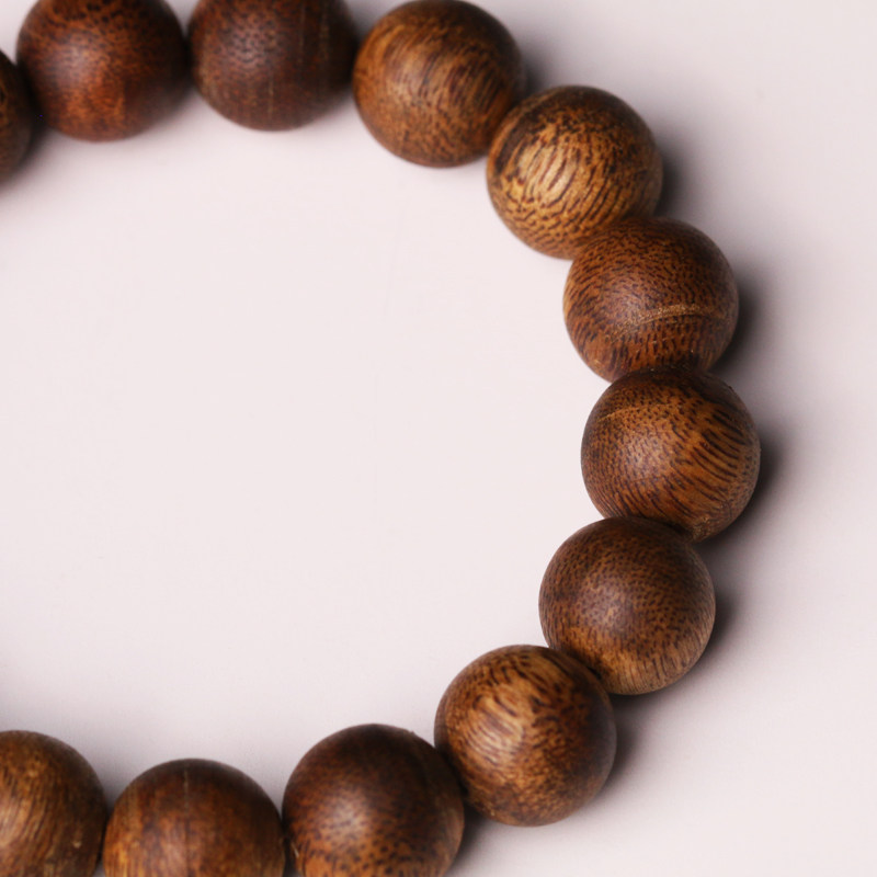 1.2 QINAN 침향 사양 손 끈 단일 원형 구슬 남성과 여성을위한 풍부한 향기가있는 하이난 천연 체스 난 손 구슬