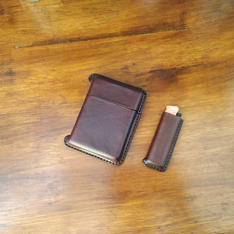 手工真皮20支装烟盒个性定制翻盖