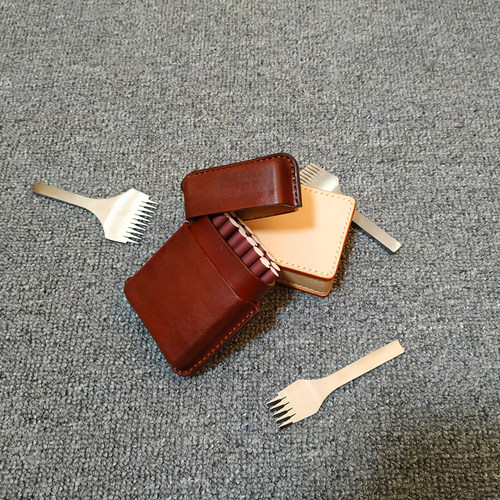 竹夏手工定制真皮烟盒创意男女个性20支装便携超薄软烟包牛皮菸盒 - 封面