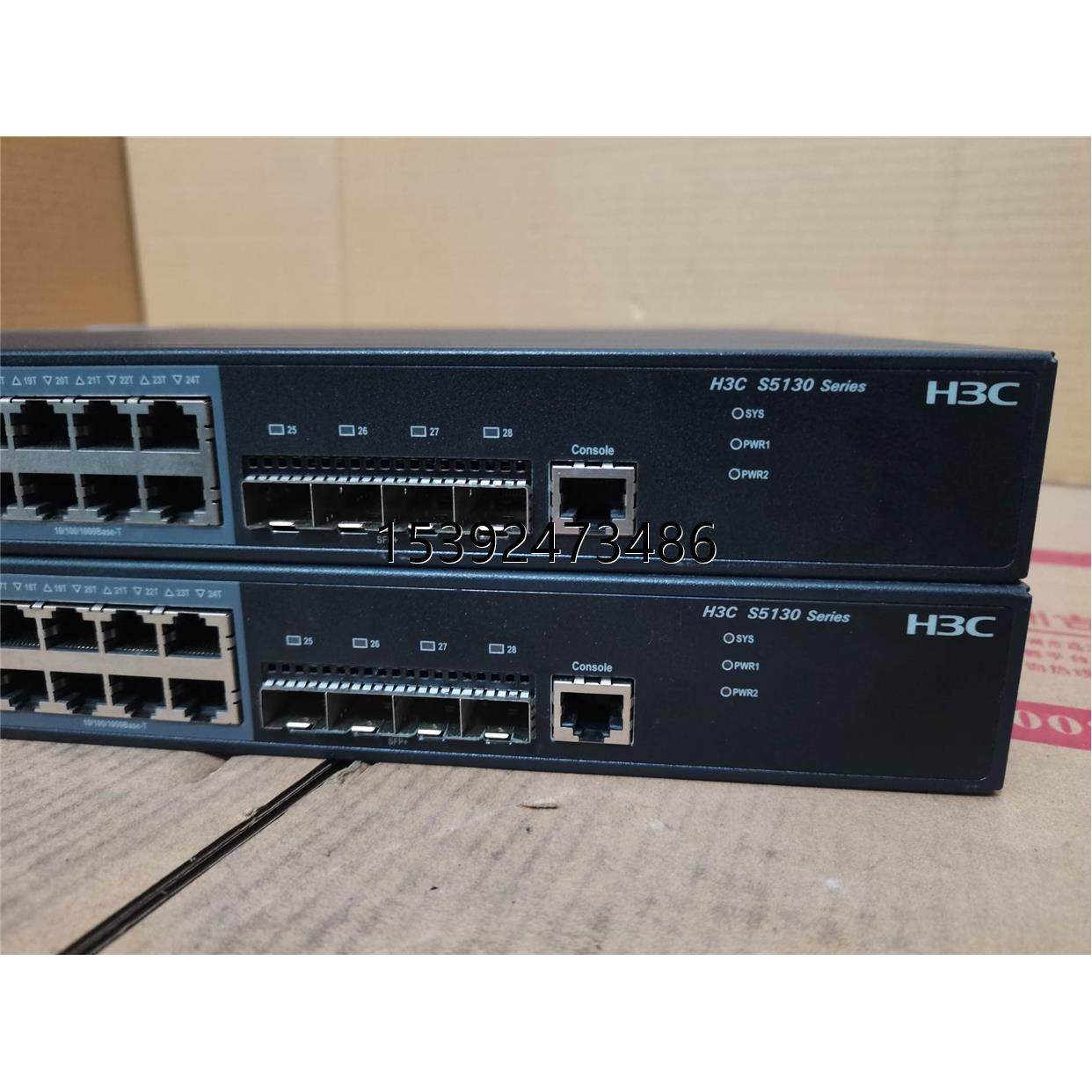议价 带万兆h3c华三s5130-28f-ei光纤交换机,成色如图