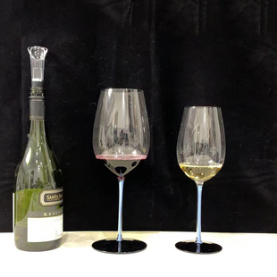 欧式 浅蓝色杆波尔多红酒杯600ml大容量水晶玻璃轻奢白葡萄酒杯子