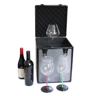 6支装红酒包装礼盒高级红酒瓶车载保护箱子4只装红酒杯便携包空盒