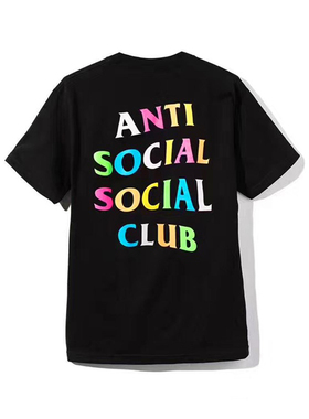 ANTI SOCIAL SOCIAL CLUB LOGO TEE流行短袖T恤ASSC彩色字母汗衫