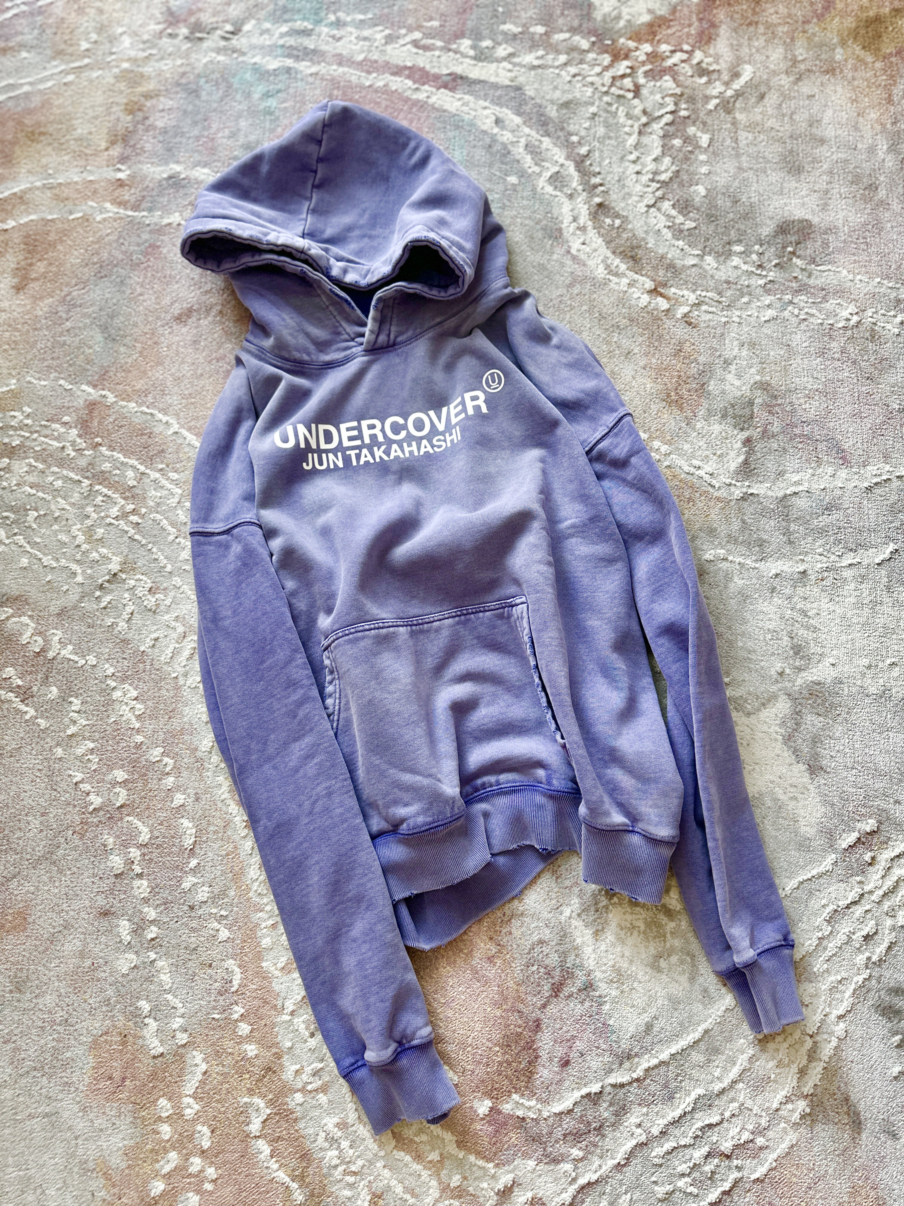 undercover 重水洗渐变控制帽衫外套休闲vintage局部扎染潮流上衣