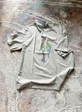 undercover SW3宽松男短袖OS打底休闲全棉花灰圆领潮流人物t恤