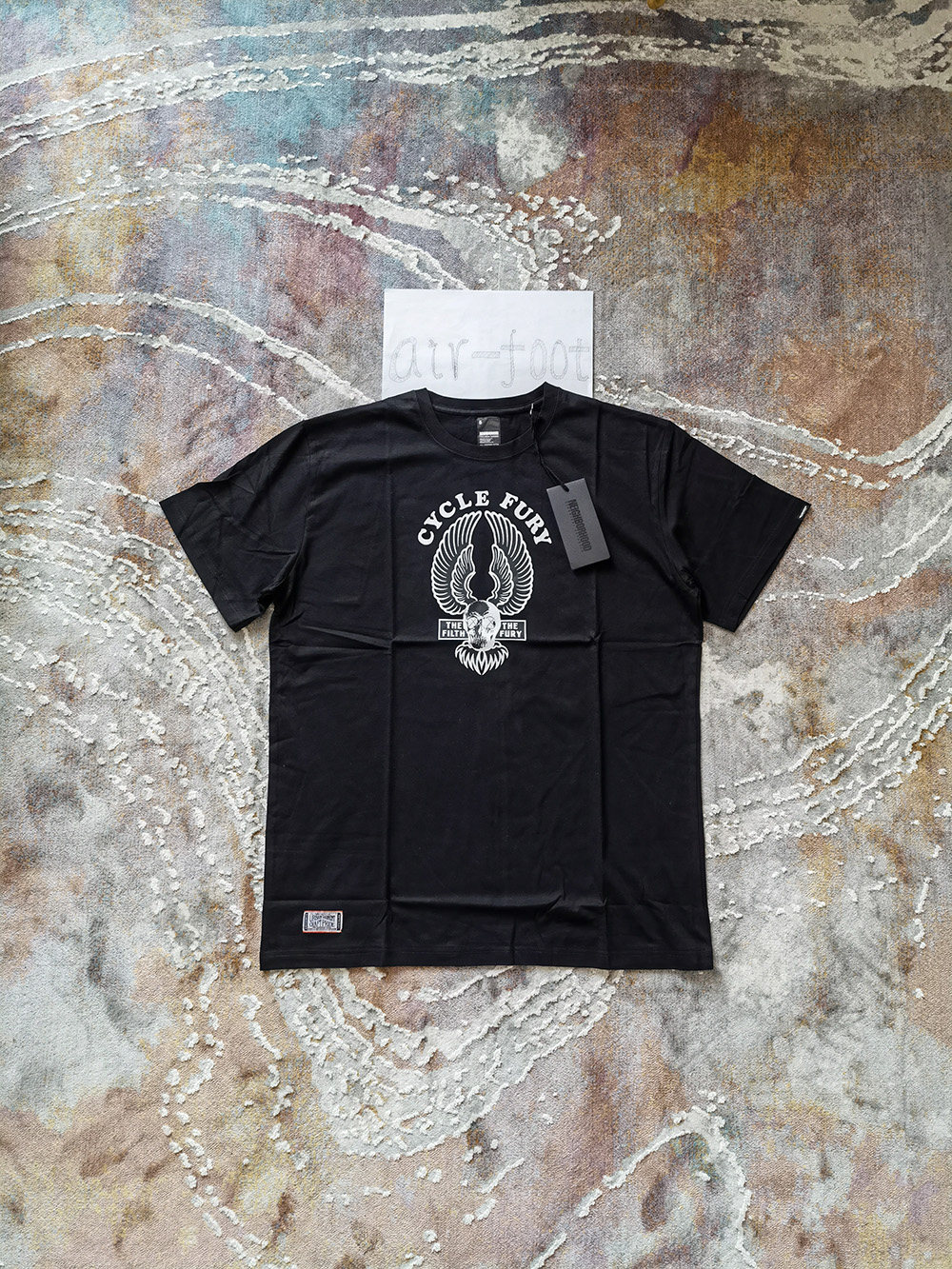 Neighborhood x Original Fake飞鹰经典夏季短袖t恤男圆领