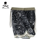 Местерн мира HK4 Классическая хлопчатобумажная удара Catrohado Короткое цветок фрукты замороженные черепа спортивные повседневные брюки