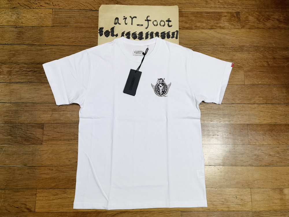 Neighborhood圆领纯棉宽松短袖经典前小后大LOGO夏季潮扑克草花