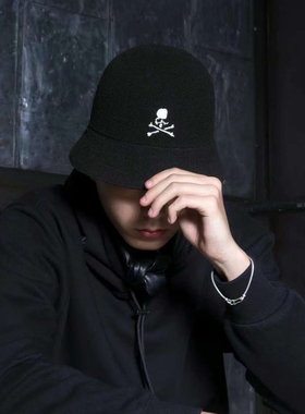 mastermind JAPAN x KANGOL袋鼠联名毛巾料材质渔夫帽经典骷髅王