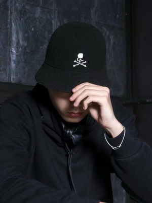 mastermind JAPAN x KANGOL袋鼠联名毛巾料材质渔夫帽经典骷髅王