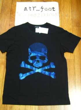 MASTERMIND JAPAN蓝色渐变贴布绣街头经典暗黑潮流短袖TEE全棉