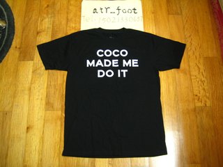 SSUR COCO MADE ME DO IT TEE 恶搞男t恤短袖纯棉字母印花 冠希