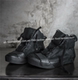 SABERI主线炭黑植蹂马皮工艺暗黑潮流BBS中帮硫化鞋 BORIS BIDJAN