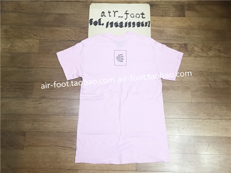 ANTI SOCIAL SOCIAL CLUB LOGO TEE 闪石字母短袖背后闪粉小框T恤