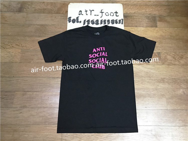 ANTI SOCIAL SOCIAL CLUB LOGO TEE前后颠倒中间字母短袖T恤ASSC