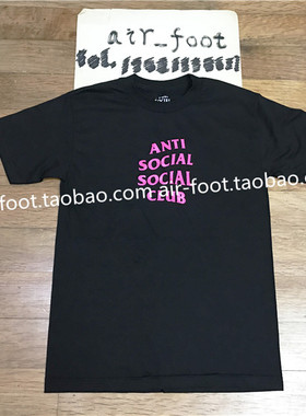 ANTI SOCIAL SOCIAL CLUB LOGO TEE 前后颠倒中间字母短袖T恤ASSC