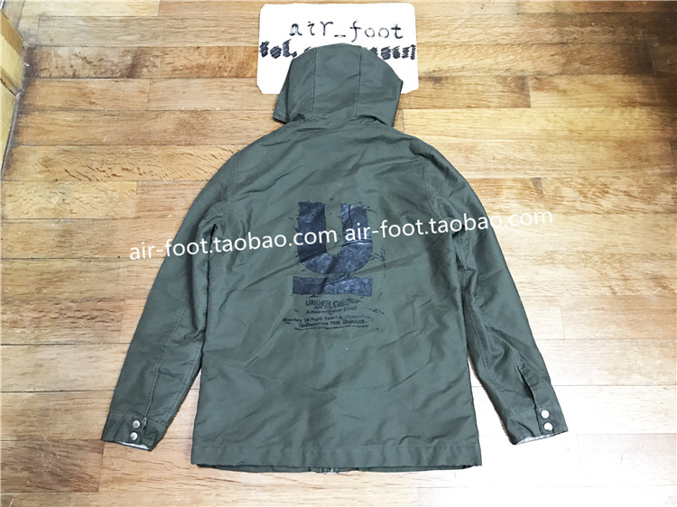 Undercover军绿4袋M65外套经典街头潮流工装夹克军布连帽棉服