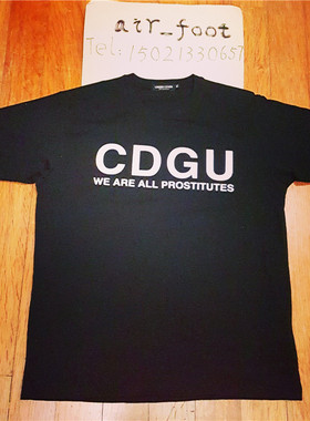 UNDERCOVER经典CDG合作圆领全棉汗衫街头潮流 t恤短袖夏天打底TEE