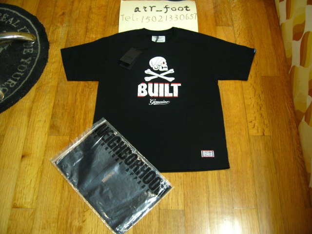 Neighborhood x Original Fake BUILT夏季短袖t恤男圆领宽松