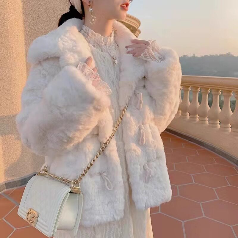 秋冬新款羊羔毛外套女加厚小个子学生甜美百搭环保仿皮草毛毛上衣