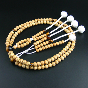 日本念珠佛珠日莲宗国际创价学会108颗星月菩提虎眼石小田卷包邮