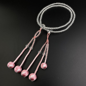 妙莲花日本念珠日莲宗创价学会8寸女用进口128面切面白水晶 包邮