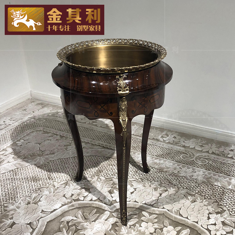 金其利亚历山大欧式醒酒桶英式古堡别墅大宅角几铜件花架高档家私