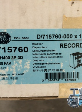 询价GE通用电气塑壳断路器DH4003P3D400FAV