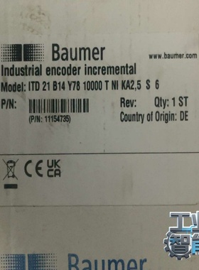 询价Baumer堡盟工业增量编码器，型号ITD21B14Y