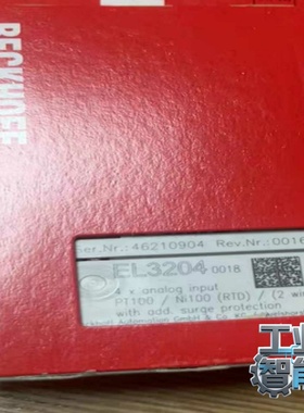 询价倍福EL3204-0018，全新！4路模拟输入，支持PT