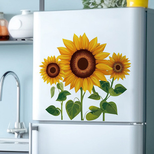 创意跨境CH33895向日葵装饰儿童房间装饰浴室瓷背景布置家居贴纸