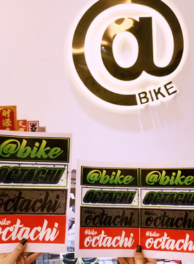 @BIKE OCTACHI 限量 原创 防水  贴纸 汽车贴 自行车贴 撕不留底