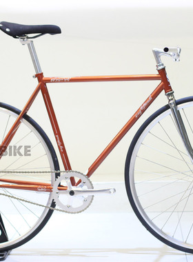 复古钢架单速固齿死飞整车 SF song&friends 进化 标配整车 橙色