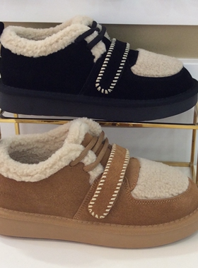 卡迪娜Kadina正品2025冬季新款平底加毛保暖雪地女靴子KCA250301