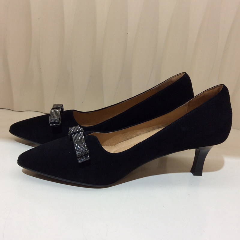 哈森HARSON正品HS237171春秋季细高跟尖头云朵软底女单鞋HL17136