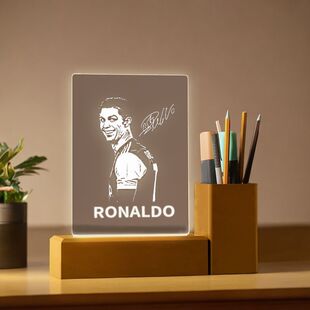 C罗梅西姆巴佩内马尔足球复古笔筒送同学男生朋友生日刻字礼物男