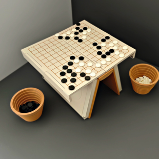 PlayBook'd桌游书本书籍围棋组合套装可折叠收纳盒 - 3D打印