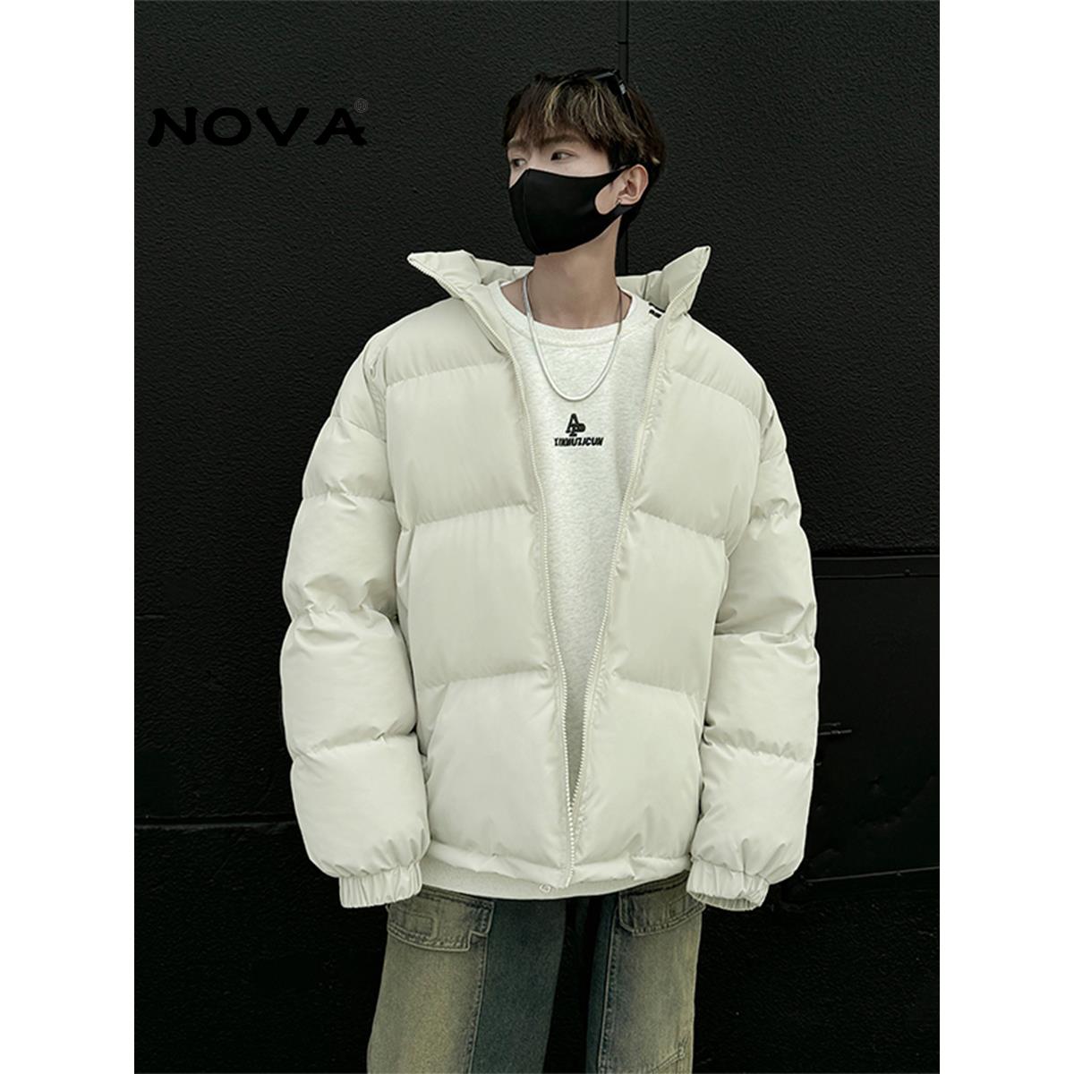 【意大利Nova潮牌】韩版面包羽绒棉服男冬季保暖百搭冬装棉衣外套
