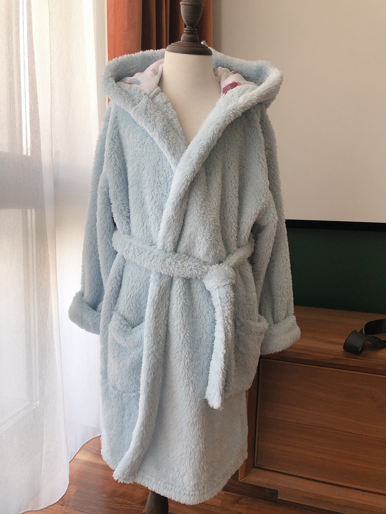 仙气儿冰雪奇缘艾莎女生亲子浴袍