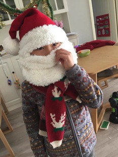 大胡子圣诞帽圣诞老人帽cosplay圣诞老公公大胡子可脱卸魔术贴