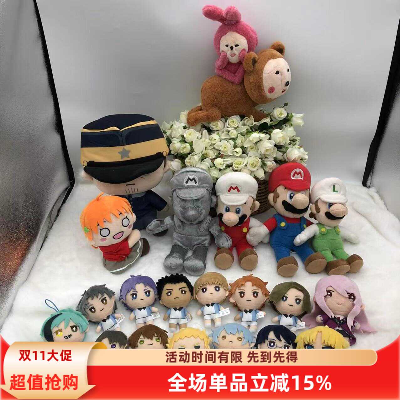 现货日单杂款动漫二次元马里奥黄金神威刀剑乱舞网球王子可爱玩偶