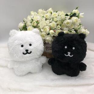 现货Nagano 自嘲熊 长毛版黑熊白熊可爱毛绒玩偶公仔娃娃