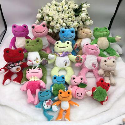 现货日单绘本pickles the frog微笑青蛙泡菜青蛙可爱毛绒公仔玩偶