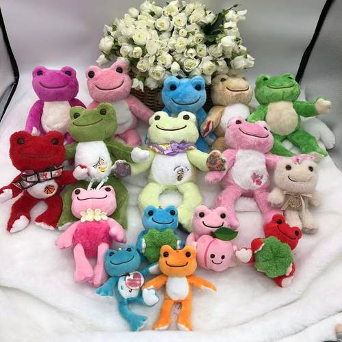 现货日单绘本pickles the frog微笑青蛙泡菜青蛙可爱毛绒公仔玩偶