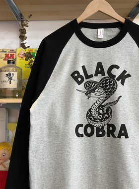 麻烦士多 致敬黑曼巴科比KOBE美式复古插肩重磅纯棉长袖T恤男女潮