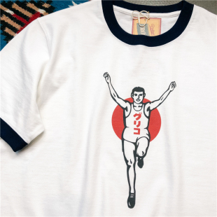 麻烦士多Osaka日本大阪昭和复古印花t恤古着撞色休闲男女款 潮 短袖